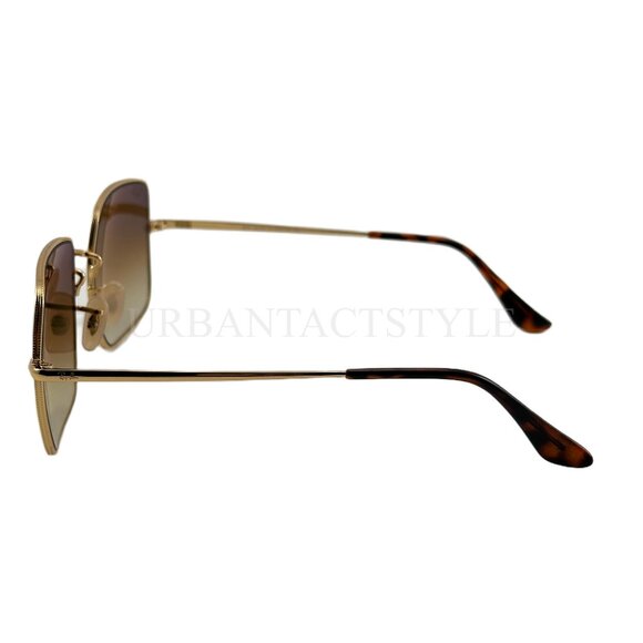 NEW Ray-Ban RB1971 Square 1971 Classic Sunglasses with Gold Frame Brown Lens - Picture 3 of 12